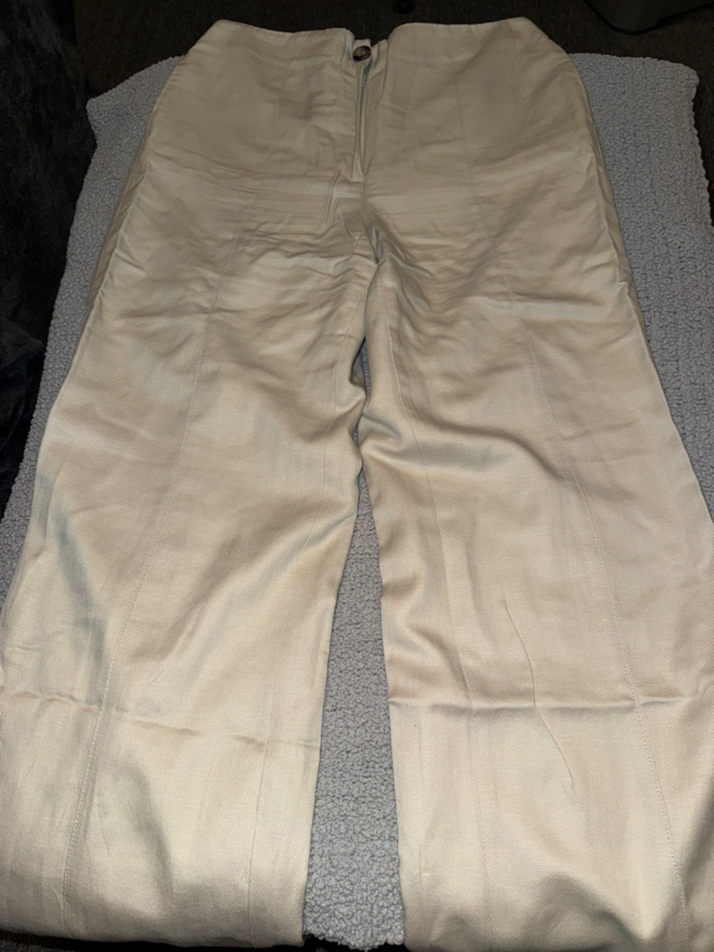 Ann Taylor Cream Straight-Leg Women's Pants